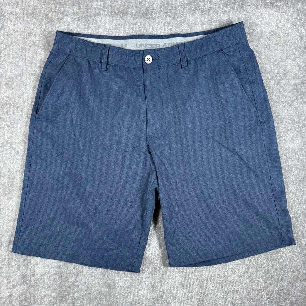 Under Armour Shorts Men's 36 Blue Match Play Vented Loose Heatgear Golf